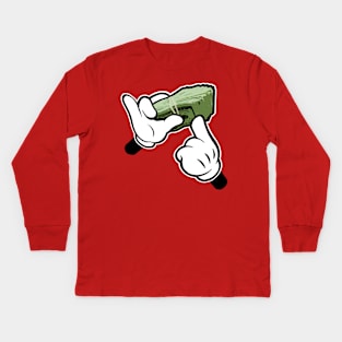 Get Money! Cartoon Hands Kids Long Sleeve T-Shirt